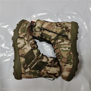 Bottes tactiques de combat TSB4 CP camouflage légères, nouvelle collection Coyote, 8 pouces, fermeture éclair latérale, en daim, pour la randonnée en extérieur, style allemand - Product Image 5