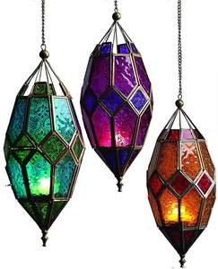 Home Decorative Metal Rustic Finished <b>Moroccan</b> Hanging Candle <b>Lantern</b> Best Seller - Product Image 3