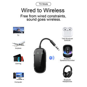 BF05 2'si 1 arada Kablosuz Verici Alıcı 3.5mm AUX Araç Hoparlörü 10M Menzil 13H/20H Pil Ömrü BT Ses Adaptörü Araba için - Product Image 2