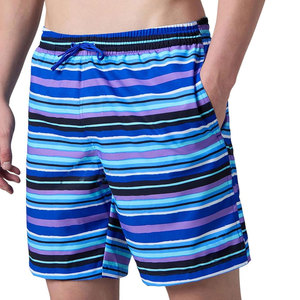 Shorts de bain pour hommes, légers, séchage rapide, taille élastique, polyester, impression de logo personnalisée, en promotion. - Product Image 1