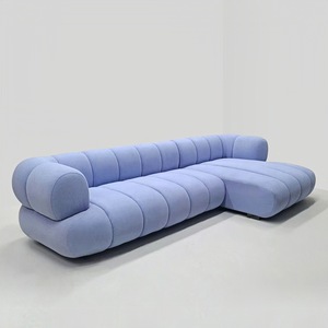 Popolare Set di Divani per <span class=keywords><strong>Soggiorno</strong></span>, Mobili Moderni, Divano in Tessuto Elegante con Design Compresso in Spugna, Stile Nuvola per Casa - Product Image 3