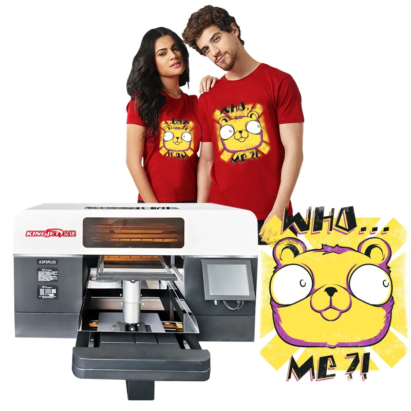 KingJet A3 A2 size automatic tshirt printer machine dye sublimation printer machine impresora dtg printer for sale