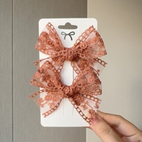 Barrette à cheveux pour enfants en tissu fait main, brodée de dentelle intégrale, style princesse, pour filles, transfrontalière Japon-Corée
