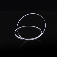Usine en gros optique saphir transparent rond silice fondue uv quartz feuille de verre plaque de fenêtre
