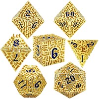 Jeu de dés à angle droit en cuivre gaufré pour COC D&D Dungeons & Dragons, dés polyédriques multicolores pour jeux de table TRPG