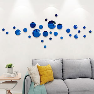 Salon toilette <span class=keywords><strong>miroir</strong></span> circulaire autocollant bricolage auto-adhésif décoration maison créative 3D acrylique <span class=keywords><strong>miroir</strong></span> autocollant - Product Image 4