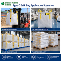 Sac vrac antistatique FIBC 1000 kg Type C UN2213, connectable à la masse, pour poudre chimique de paraformaldéhyde, usage intensif, sac de transport en vrac
