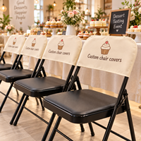 Housse de chaise personnalisée par sublimation promotionnelle pour salon professionnel, événements sportifs et communautaires