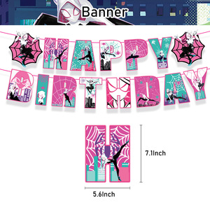 Decoración de Fiesta Temática de Superhéroes <span class=keywords><strong>para</strong></span> Cumpleaños de Niña, Pancarta Colgante, Globos, Adornos <span class=keywords><strong>para</strong></span> Cupcakes, Sets de Decoración de Cumpleaños de Spiderman - Product Image 5