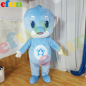 Efun quantité minimale de commande 1 PC haute qualité <span class=keywords><strong>dauphin</strong></span> mascotte costume taille <span class=keywords><strong>adulte</strong></span> marche effet animal mascotte costume à vendre - Product Image 4