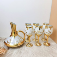 Ensemble de 6 contenants à jus de couleur verte, luxueux, grande capacité, motif gravé au laser personnalisable