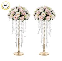 Décoration Intérieure Support de Fleurs Présentoir Fournitures de Mariage Lustre Centres de Table de Mariage pour Table