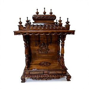 Mandir de prière en teck indien pour la maison, meilleur design, mandir de prière en teck de qualité supérieure, mandir sculpté en teck pour la maison - Product Image 5