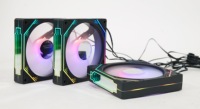 Ventilateur de refroidissement ARGB pour PC Gamer à design élégant avec miroir infini, silencieux, 120 mm, roulement fluide en plastique