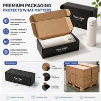 Boîte d'expédition en carton ondulé personnalisée avec logo imprimé, boîte avion, emballage kraft pour e-commerce et petites entreprises