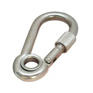 Jrsgs สแตนเลส304/316/เหล็กตะขอสแน็ป DIN5299ฟอร์ม C สปริงปีนเขาปุ่ม <span class=keywords><strong>carabiner</strong></span> - Product Image 5