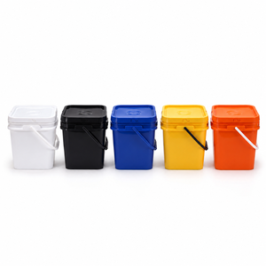 Cubo Cuadrado de Plástico con Tapa <span class=keywords><strong>para</strong></span> Pintura, Revestimientos, Lubricantes y Productos Químicos - Product Image 2