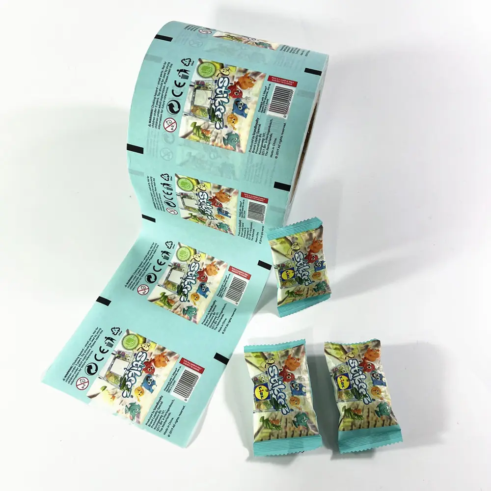 Pemasok Cina Cetak Kustom Kemasan Otomatis Fleksibel Paket Makanan Bahan Roll Stock Plastik Penyegelan Kemasan Film Roll