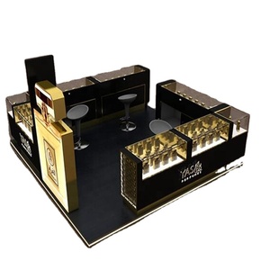 <span class=keywords><strong>Comptoir</strong></span> d'exposition de haute qualité pour boutique de parfums Kiosque arabe doré Kiosque de parfums Livraison gratuite - Product Image 1