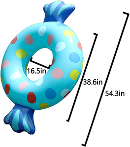 Bouée gonflable en PVC de 39 pouces en forme de bonbon, couleurs et logo personnalisables, jouets aquatiques d'été pour adultes - Product Image 2