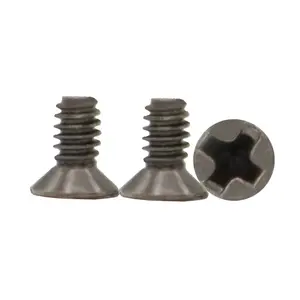 Black nickel KM phillips countersunk head vis M2 M2.5 M3 M4 flat head machine plated with black nickel black gun color screw