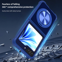 Casing ponsel lipat cincin magnetis baru Z Flip 6 Matte, casing pelindung ponsel TPU 6 buah untuk Samsung Galaxy Z Flip