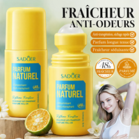 Déodorant anti-transpirant SADOER en roll-on, parfumé, 50 ml, rafraîchissant, contrôle des odeurs, longue durée, soin corporel en roll-on