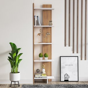 Movable <strong>Book</strong> <strong>Shelf</strong> <strong>on</strong> the Wall Bamboo Bookshelves Cupboard Bookcase Decorative Library Bookshelf School - Product Image 4
