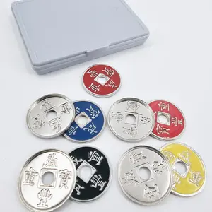 Moneta antica cinese a doppia faccia, set di conchiglie, prestazioni tecniche di puntello magico - Product Image 4