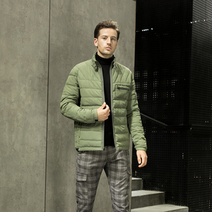 Hochwertige Herren <span class=keywords><strong>Green</strong></span> Reversed Zipper Gepolsterte Slim Fit Jacke Recycled- Polyester Herren jacke könnte benutzer definiert sein - Product Image 2