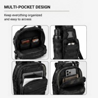 Sac à bandoulière tactique OEM ODM, sac à dos transversal, sac MOLLE EDC imperméable avec port de charge USB