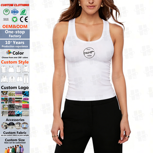 Produttore OEM di Top Sportivi Senza Maniche Personalizzati con Logo, Aderenti e Sexy per <span class=keywords><strong>Donna</strong></span> - Product Image 1