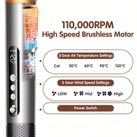 Nouveau Lancement 2026 Sèche-cheveux haute vitesse 1400W Multi-styler 110000 tr/min Fer à boucler 9-en-1 Ensemble brosse sèche-cheveux à air chaud Styler à air chaud