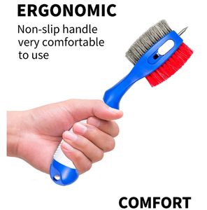 Cepillo Limpiador de Palos de Golf con Agarre Ergonómico y Cable Retráctil de 2.5 Pies - Cepillo y Limpiador de Palos de Golf Resistente para Golfistas - Product Image 3