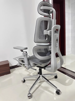 Chaise de bureau ergonomique moderne en maille pivotante, réglable, avec base en acier, roulettes silencieuses en PU et dossier ailé – Vente en gros
