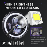 7 pouces 100W RGB rond LED phares APP contrôle Halo anneau DRL fonction de clignotant pour 1997-2018 Jeep Wrangler JK TJ LJ