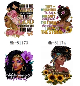 Même au milieu de ma tempête, autocollants DTF « Self Worth » pour femme afro, prêts à poser, pour femmes afro-américaines chrétiennes - Product Image 2