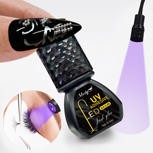 Lem perekat ekstensi bulu mata palsu, lebih kuat kelembaban rendah tahan air hitam bening UV profesional - Product Image 1