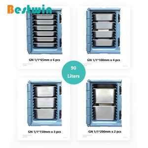 82Qt 90L Front Loading PE Thermal Transport Container Insulated Food Pan Carrier Hot <strong>Box</strong> for <strong>Catering</strong>