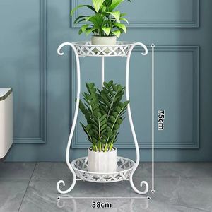 ชั้นวางต้นไม้แบบทันสมัยสำหรับตั้งพื้นในบ้าน สองชั้น สำหรับห้องนั่งเล่น ระเบียง ปลูกต้นไม้สีเขียว เช่น โพธิ์ กล้วยไม้ - Product Image 4