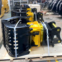Grappin de démolition hydraulique haute résistance MONDE avec moteur intégré pour excavatrice de 6 à 40 tonnes, transfert de matériaux lourds, 2080 kg