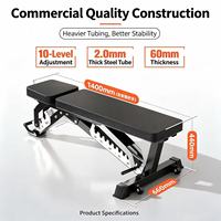 Banc de musculation stable, robuste, réglable, portable et durable, capacité de charge de 400 kg, pour utilisation en salle de sport
