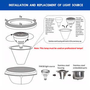 PAR38 hồ bơi dưới nước thay thế ánh sáng 50W E26 PAR38 hồ bơi ánh sáng - Product Image 6