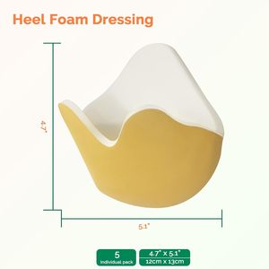 Pansement hydrophile imperméable au talon 5.1x4.7 pansements blister pansement non adhésif avec haute capacité d'absorption 5 paquets - Product Image 6