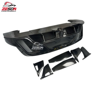Diffusore labbro posteriore in fibra di carbonio MSY Style per Porsche Taycan 9 j1 Sedan posteriore Splitter Body Kit - Product Image 3