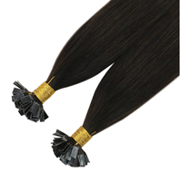 Extensions de cheveux humains à pointe plate, couleur beige blond cendré, super double drawn, cheveux vierges, adaptées aux cheveux européens fins
