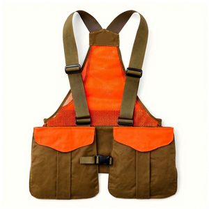 Chaleco de Caza de Malla Naranja Personalizado, con Correas Ajustables, Múltiples Bolsillos, Transpirable, para Actividades al Aire Libre, para Hombre - Product Image 1