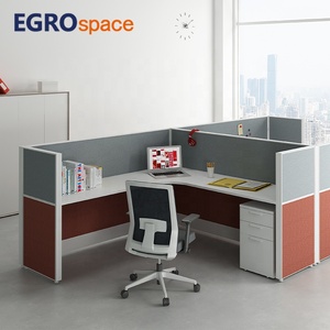 EGROspace 칸막이 가구 파티션 시스템 책상 도매 현대 8 인 테이블 나무 사무실 워크 스테이션 - Product Image 3