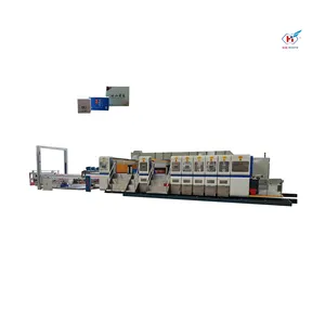 HS-B Best price 4 color corrugated cardboard carton printer machine 4 colour flexo printing machine with rotary slotter