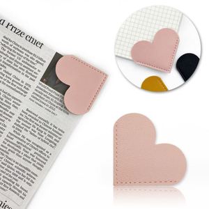 Colorful Heart <b>Bookmarks</b> Handmade PU Leather Reading <b>Bookmarks</b> Heart <b>Bookmarks</b> Page Markers Book Accessories for Students - Product Image 3